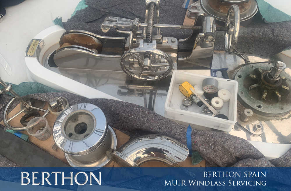 MUIR Windlass Servicing at Berthon Spain