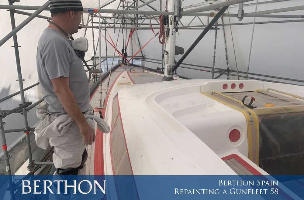 Berthon Spain – Repainting a Gunfleet 58