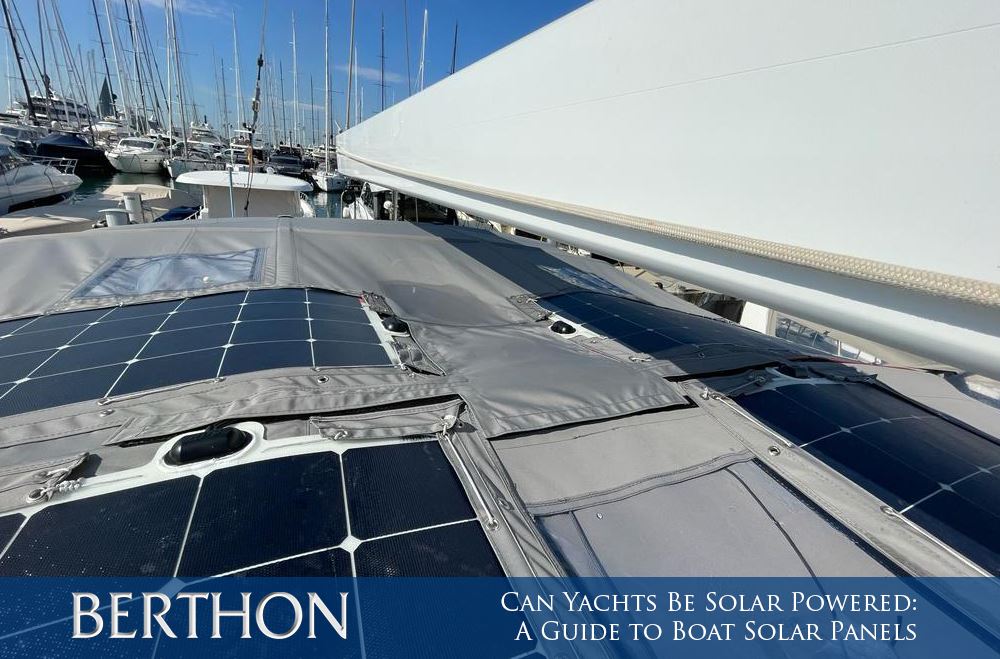 solar panels installed on yacht