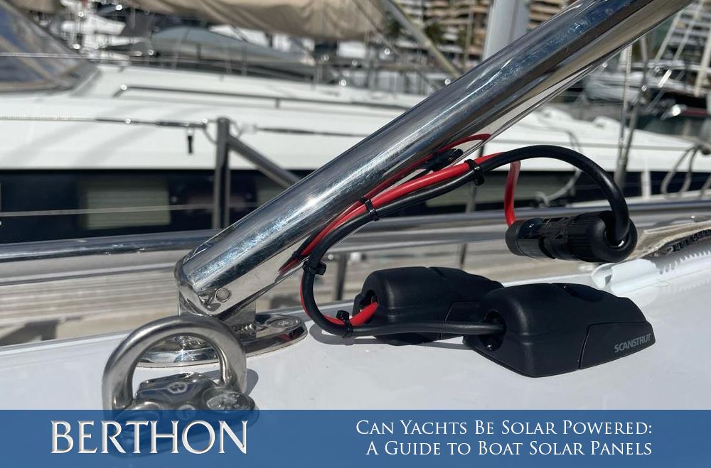 yacht solar panel cabling solution