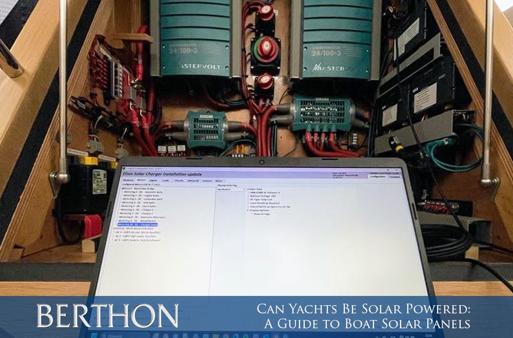 yacht solar panel installation